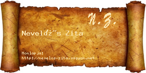Nevelős Zita névjegykártya